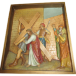 Stacja 5 Szymon Cyrenejczyk pomaga nieść krzyż Panu Jezusowi