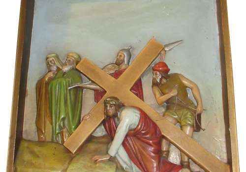 Stacja 7 Pan Jezus upada pod krzyżem po raz wtóry
